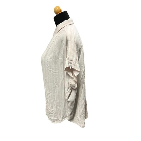 MADEWELL PINK AND CREAM BUTTON DOWN SHIRT SIZE MEDIUM - Picture 4 of 6